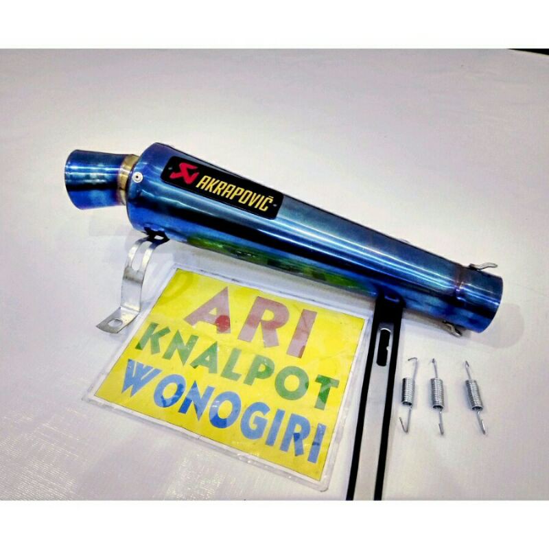 silencer knalpot racing Akrapovic bluemoon Vixion Fu MX king silincer knalpot saja