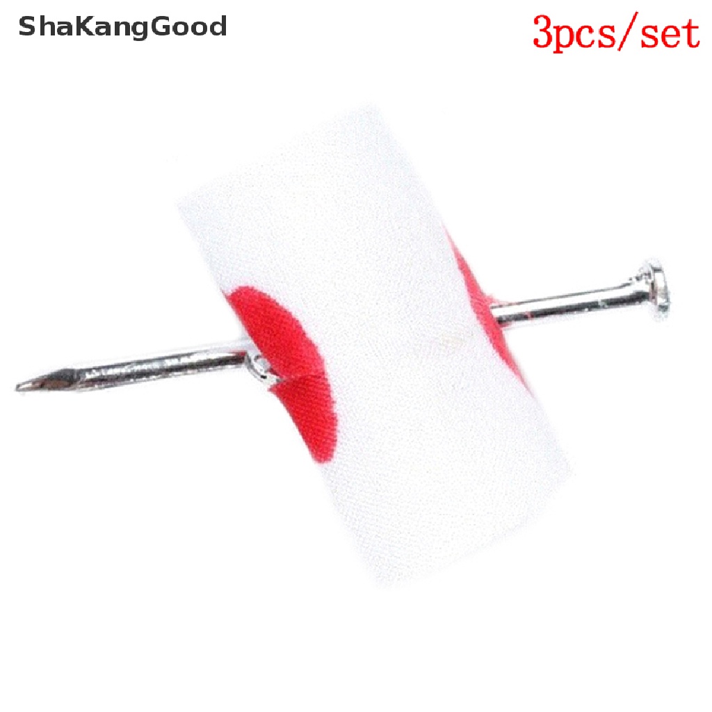 Skid 3Pcs / Set Mainan Jari Tertusuk Paku Berdarah Untuk Lelucon Halloween