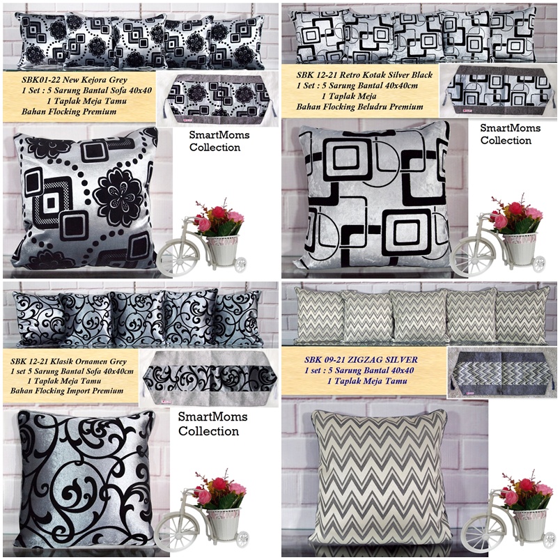 SARUNG BANTAL KURSI MINIMALIS TAMU MEWAH UNIK RETRO HITAM PUTIH