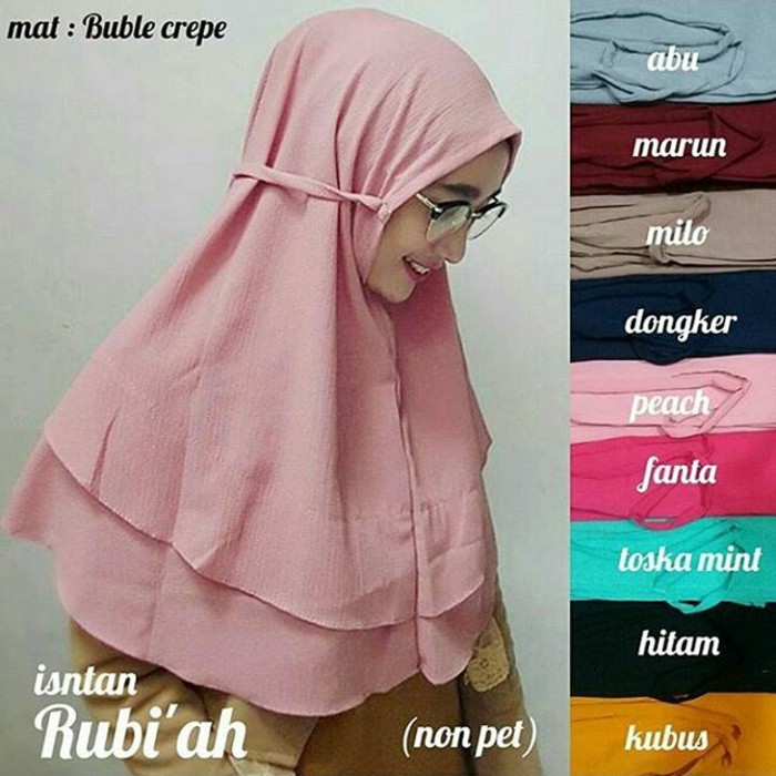 jilbab instant rubiah non pad khimar tali hijab jilbab syarii