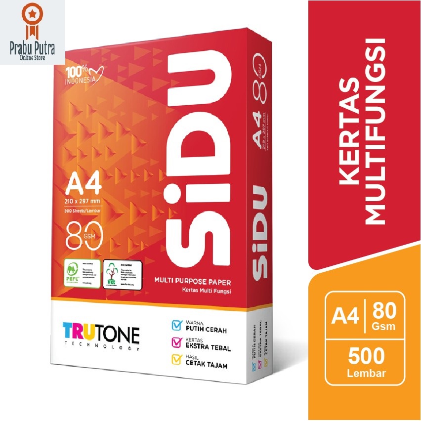 

Sidu Kertas HVS A4 80 Gsm Sidu 1 Rim