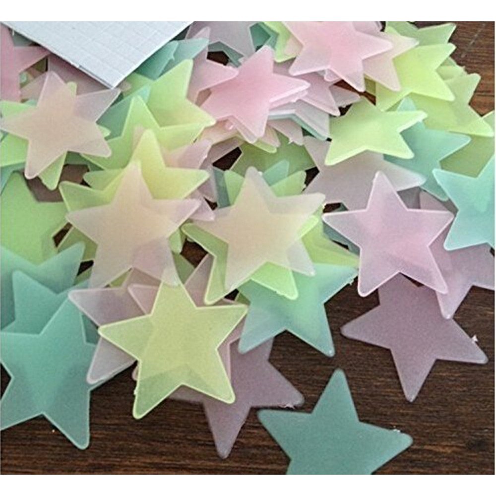 Hot Sale/100 Pcs Dinding Glow In The Dark Bintang Stiker Kamar Anak Nursery Room Ceiling Decor