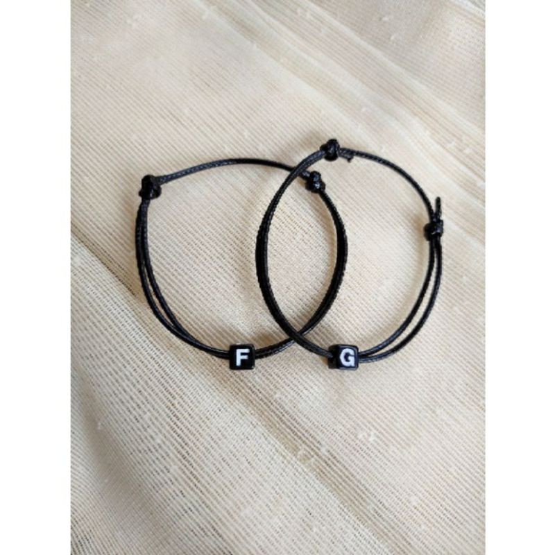 TERMURAH GELANG INISIAL GELANG COUPLE VIRAL LUCU TERBARU UNISEX