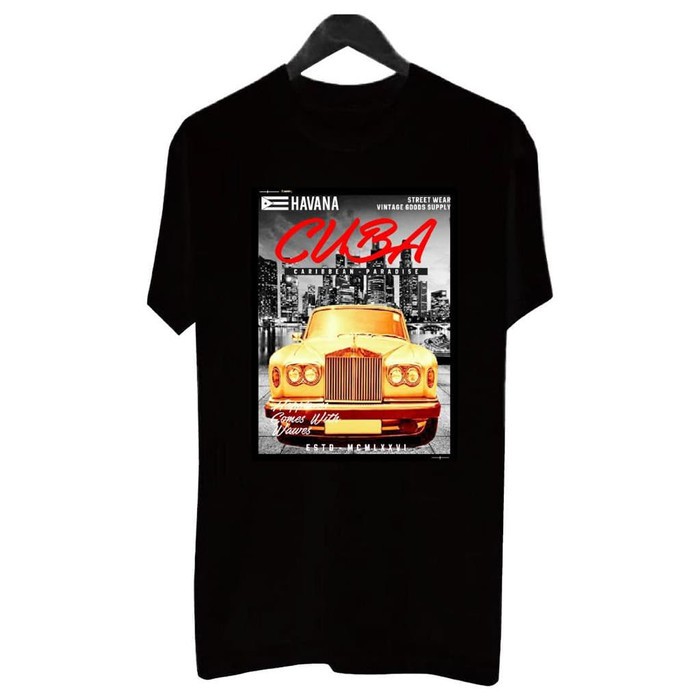 BF011 Kaos Distro Pria T-Shirt Pria Kaos Pria Havana Cuba