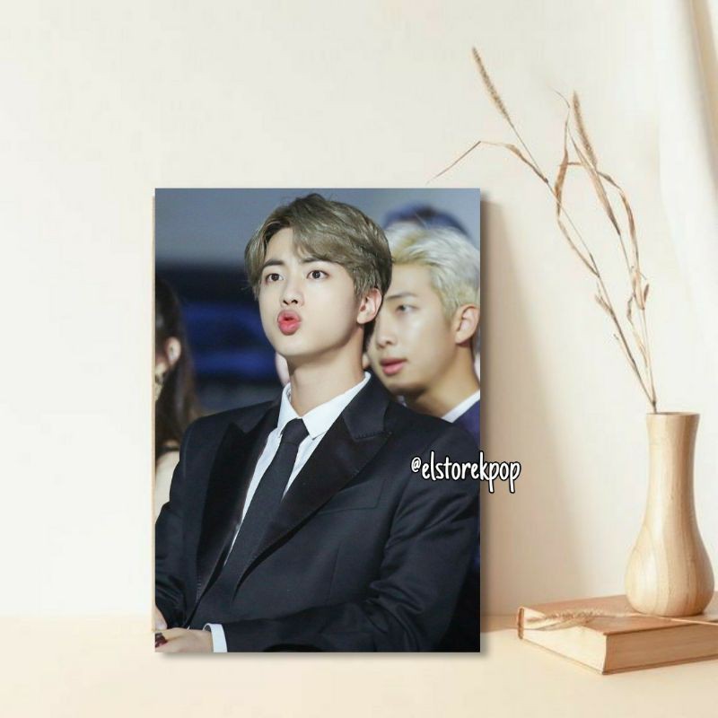 Hiasan Dinding Custom BTS JIN Foto Ukuran 30x20 A4 Termurah