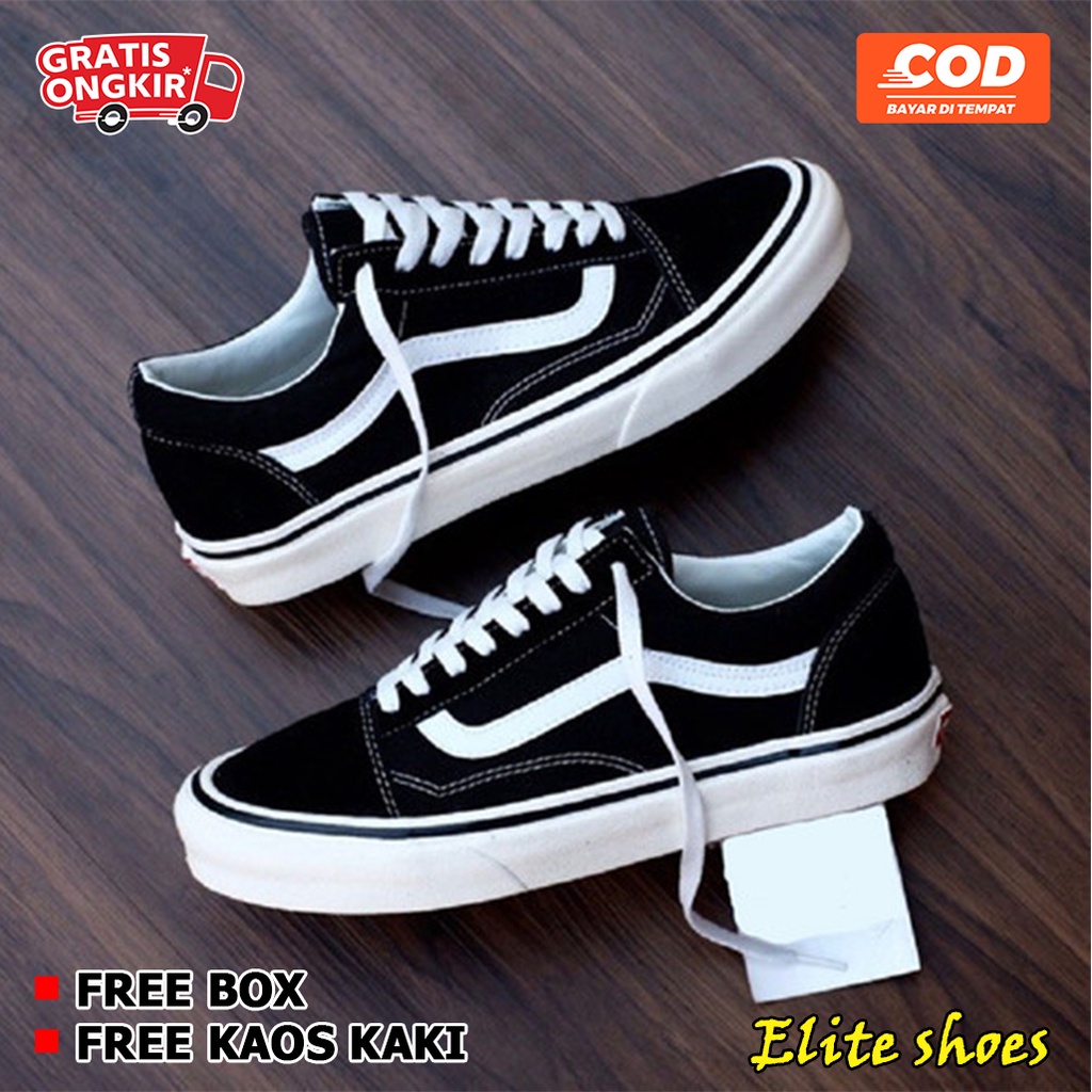 sepatu full hitam / sepatu sekolah hitam / SNEAKERS KERJA  cewek cowok pria wanita / sepatu sneakers casual