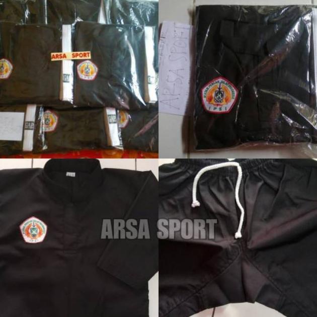 Baju Silat IPSI Hitam Pakaian Pencak Silat Pemula Anak Dan Dewasa