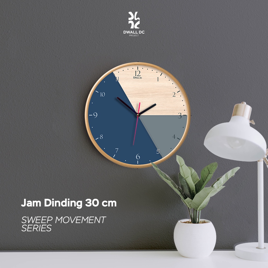 [SWEEP MOVEMENT SERIES] GEOMETRIC BLUE PINE - SCANDINAVIAN JAM DINDING MINIMALIS | AESTHETIC ART MINIMALIS | HIASAN DEKORASI |  - by DWALL DC