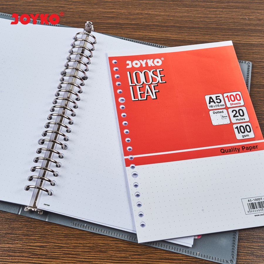 Loose Leaf Isi Kertas Binder Joyko A5-100DT Dotted Titik 100 Lembar