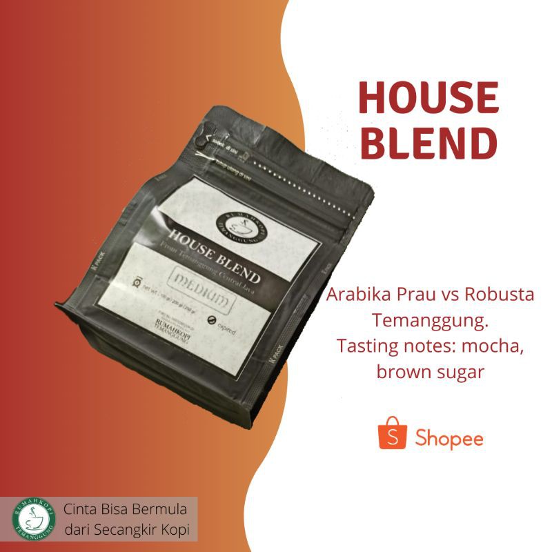 

House Blend Kopi Susu Espresso Kopi Temanggung 1kg