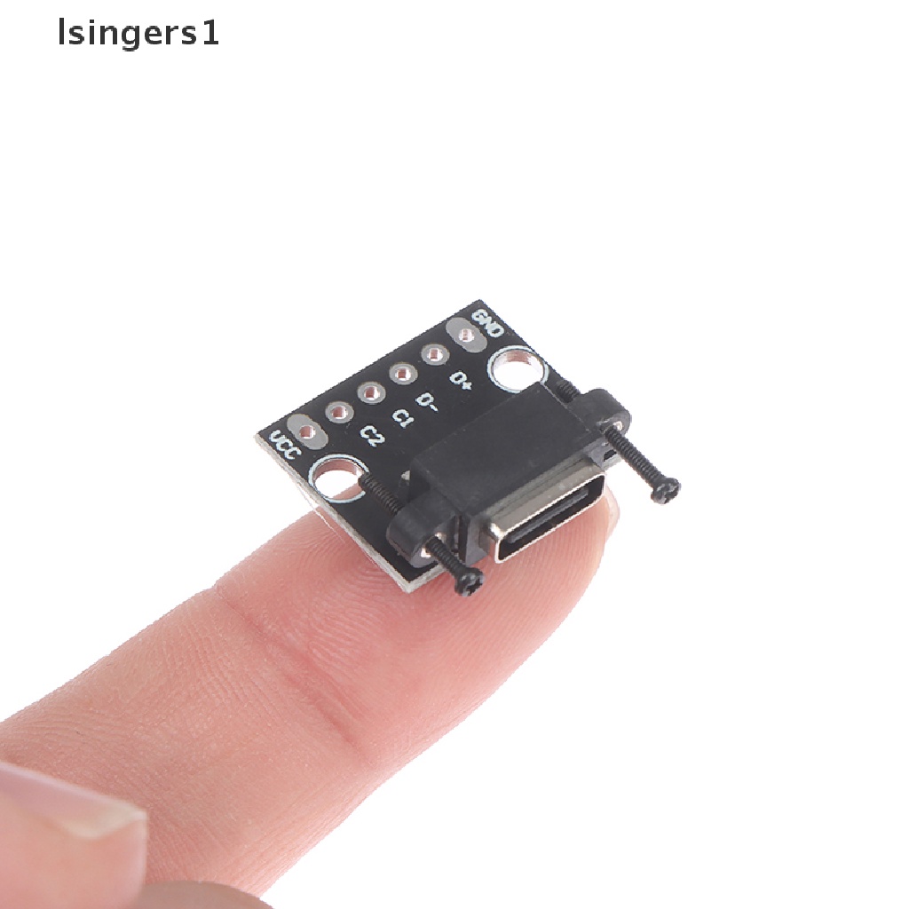 (lsingers1) 1pc Papan Tes PCB USB 3.1 Tipe C Female 12P Dengan Sekrup Adapter