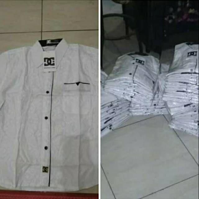 KEMEJA PUTIH LENGAN PENDEK  DAN LENGAN PANJANG UKURAN ANAK SD