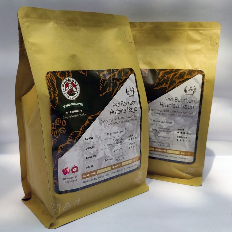 

Kopi Gayo Red Bourbon Medium Dark Madrigal Coffee Roast 1000gr