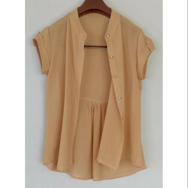 Baju atasan blouse wanita nude