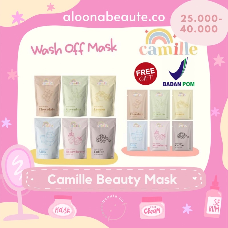 CAMILLE BEAUTY organic mask 25gr & 65gr BPOM