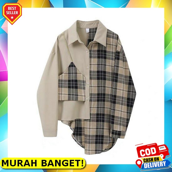 Kenya Blouse Wanita Lengan Panjang Import / Baju Wanita Terbaru 2021 Kekinian / Blus Cewek Korea Len