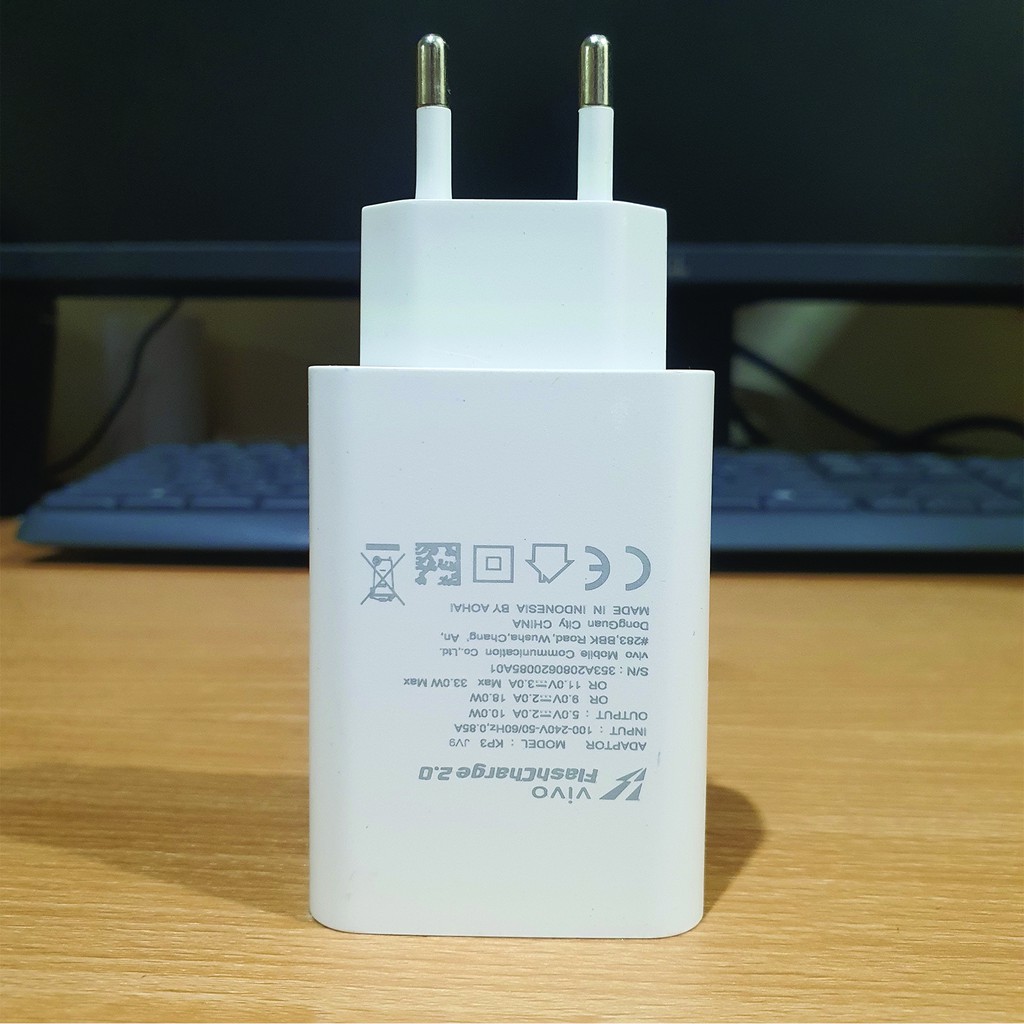 Charger Vivo Original 100% Fast Charging 9V-2A / Charger Vivo V11 V9 V7 V5 V5max V3max Y95 Y91 Y71