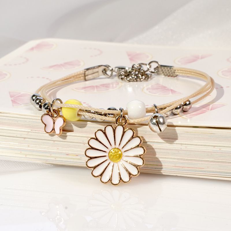 Gelang Couple Daisy Etnik Bead Tali persahabatan Braided Bracelet/Friendship Adjustable-Won