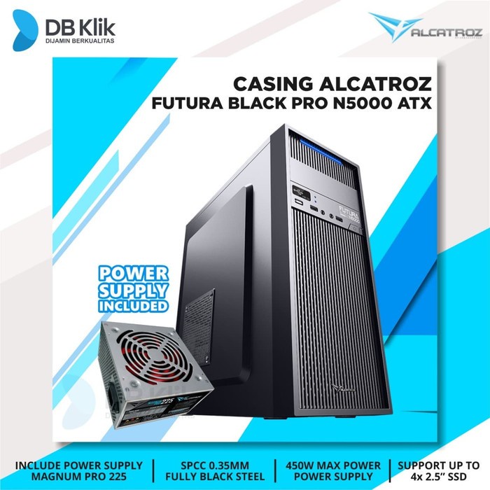 Casing PC ALCATROZ FUTURA BLACK N5000