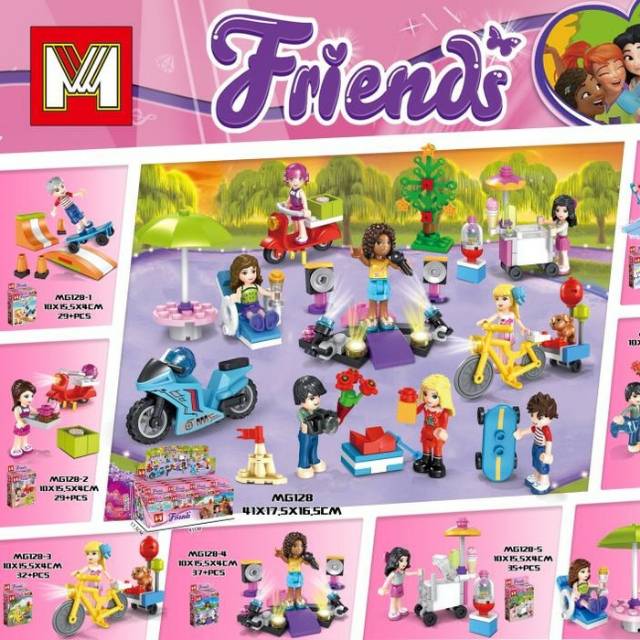 HT - Lego Friends set 8 Minifugure Brick Princess MG128