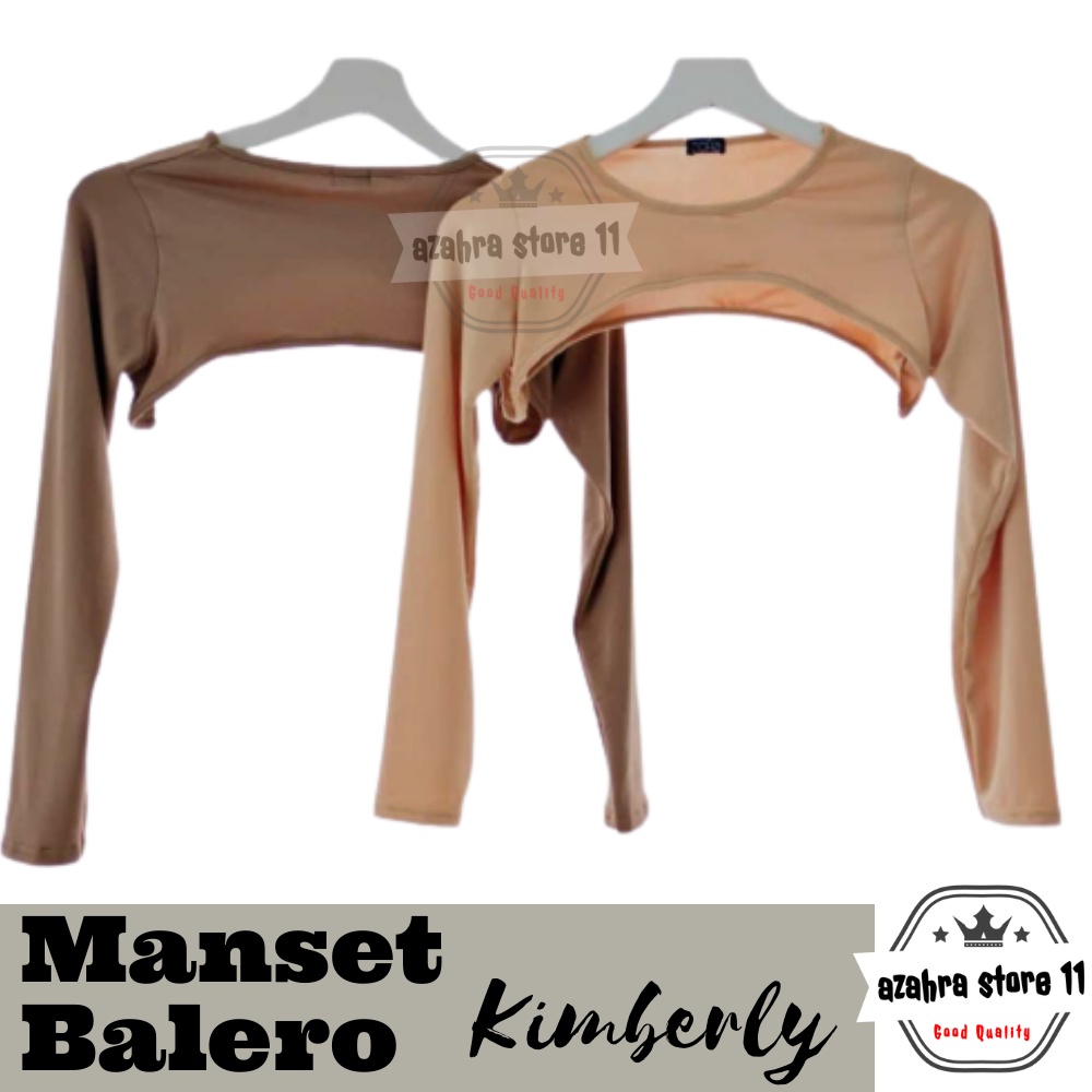 Manset Tangan Sambung Balero Crop Top Kimberly Jumbo Lengan Panjang Wanita Bahan Spandek Premium