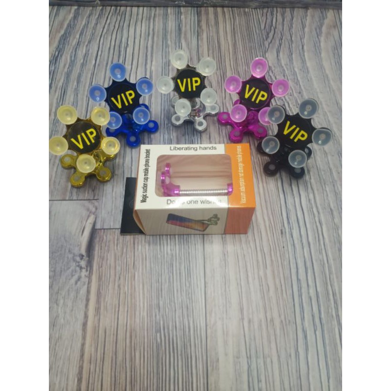 HOLDER HP BUNGA GURITA DUA SISI CHROME FLEXIBEL VIP