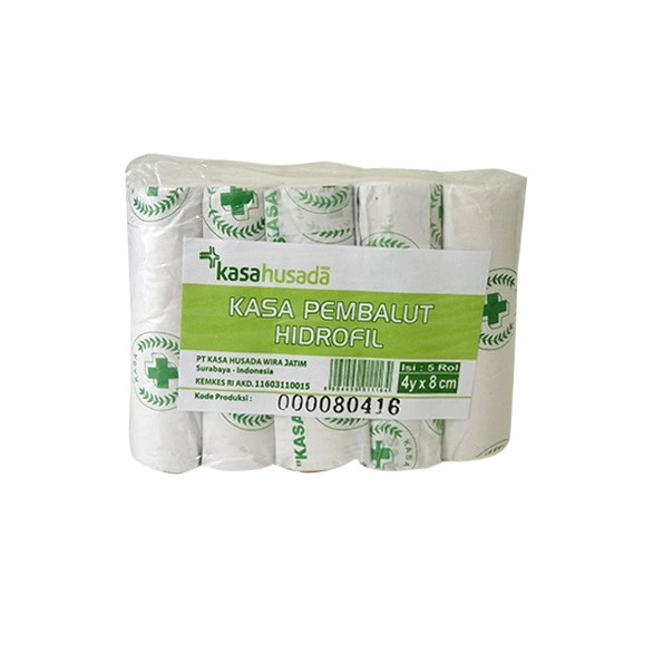 Kasa Gulung Husada 4x8 cm (5 Roll)