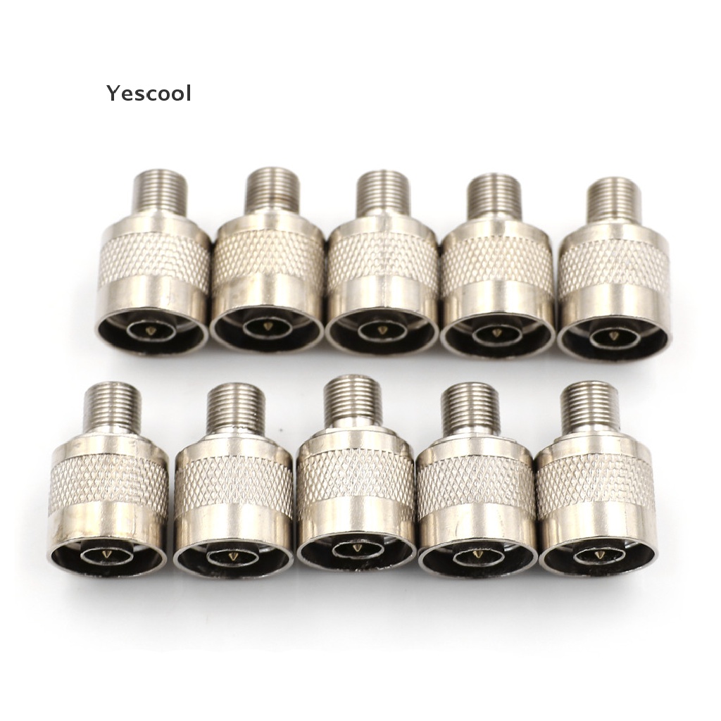 Yescool 10Pcs / lot adapter Konektor jack coaxial RF Tipe N male Ke F female