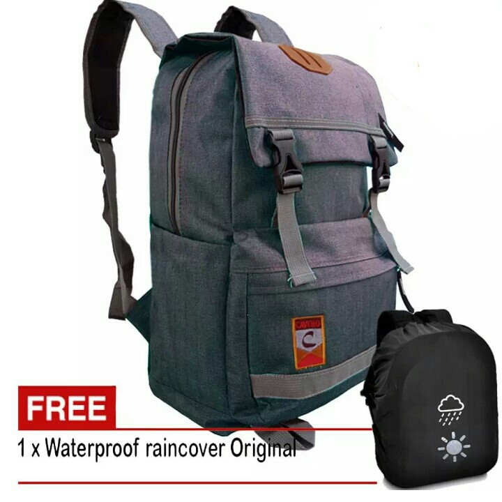 cavero tas ransel pria tas ransel wanita tas laptop pria dan wanita - grey