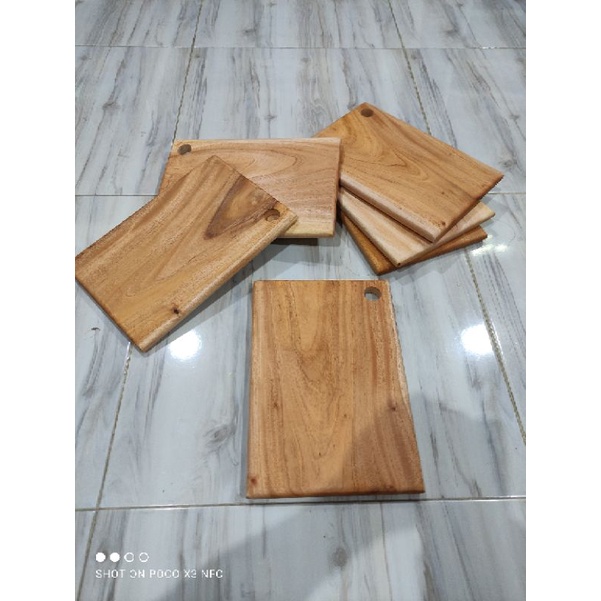 Serving Board / Talenan Kayu Mahoni Jati 30x20 pingul / Wooden Cutting Board KAYU UTUH