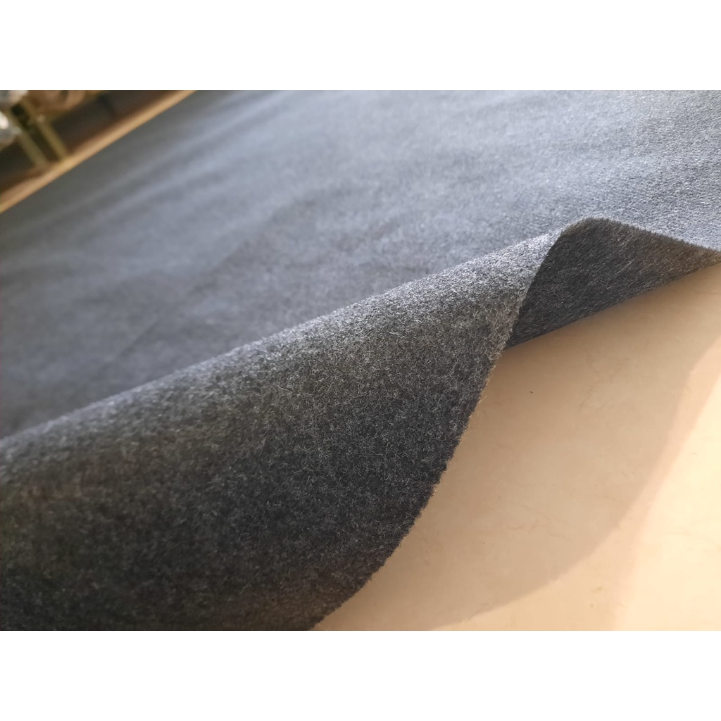 Karpet Bludru Polos [METERAN] Lebar 200cm, AVANZA 0,5 x 2 Meter-CHARCOAL GREY