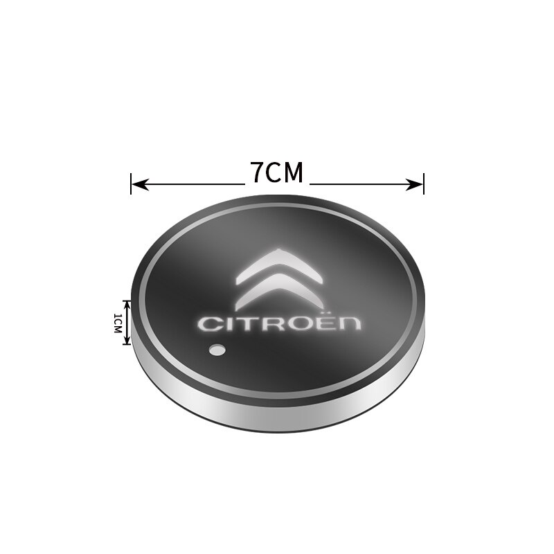 1 / 2pcs Holder Gelas Dengan Lampu Led Luminous Untuk Citroen C1 C2 C3 C4 C5 C6 C8 Grand Picasso