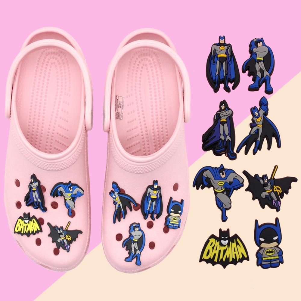 Motif Kartun superhero batman Jibbitz Dapat Dilepas DIY shoe charms Crocs sandal Lubang Sepatu decorate accessories Hadiah anak-anak