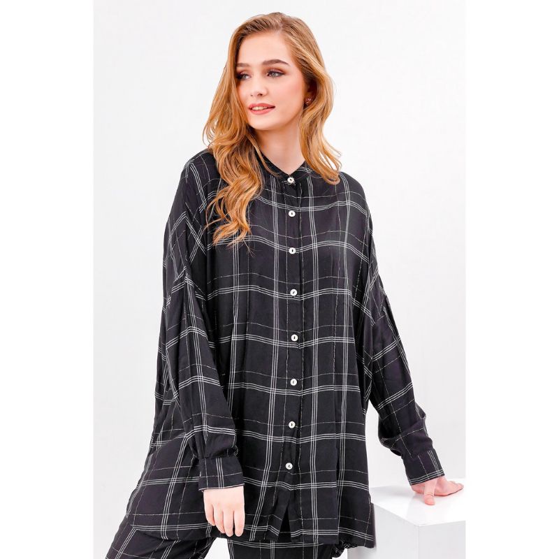 NEW Benang Jarum x Buttonscarves Nadira Shirt - Black