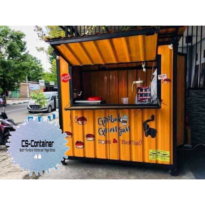 Booth Semi Container Kedai 200x120x200cm