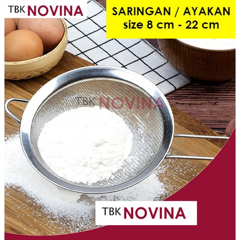 SARINGAN KECIL TEPUNG / MINYAK / TEH / MINUMAN DIAMETER 8CM - 14 CM