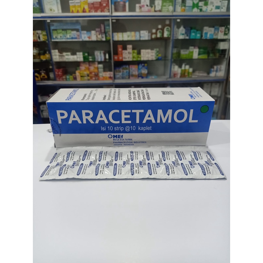 Paracetamol 500mg MEF 𝟏 𝐒𝐭𝐫𝐢𝐩 𝐢𝐬𝐢 𝟏𝟎 𝐓𝐚𝐛𝐥𝐞𝐭 - Paracetamol Obat Demam