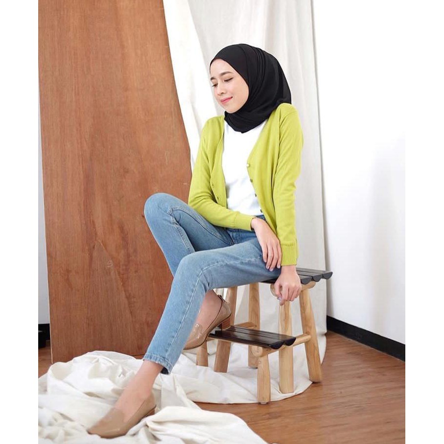 BIGCLO - (COD) LD 110-130cm Baju Cardigan Basic Atasan Wanita Polos Lengan Panjang Kardigan Jumbo