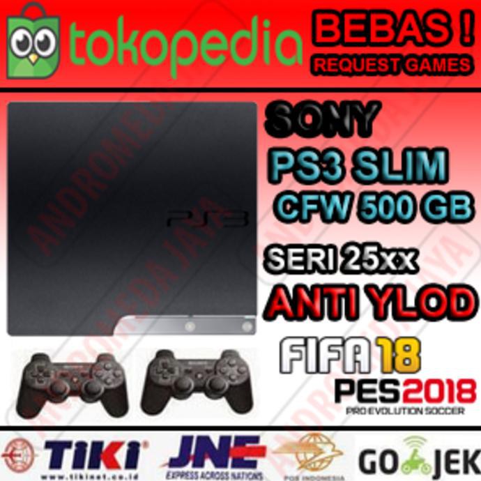 (Harga Terbaik) Ps3 Slim 500Gb Cfw Seri 25Xx