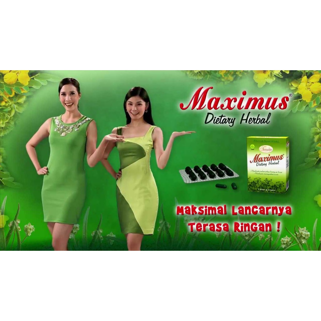 Maximus Kapsul Herbal Pelangsing,Pelancar Buang Air Besar - Box 3 Blister @ 10 Kapsul
