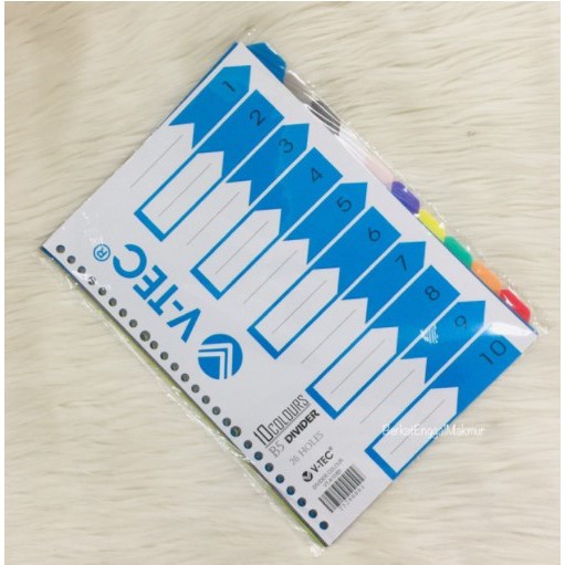 

DIVIDER / PEMBATAS FILE V-TEC A5 (26 ring) (Acb Berkah Stationery)