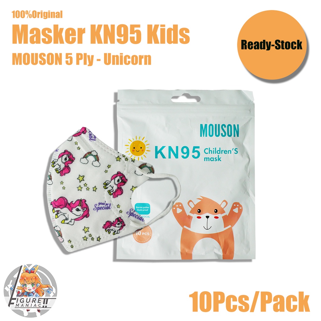 Figure Maniac - Masker Anak Kids Mouson KN95 Character Unicorn Original