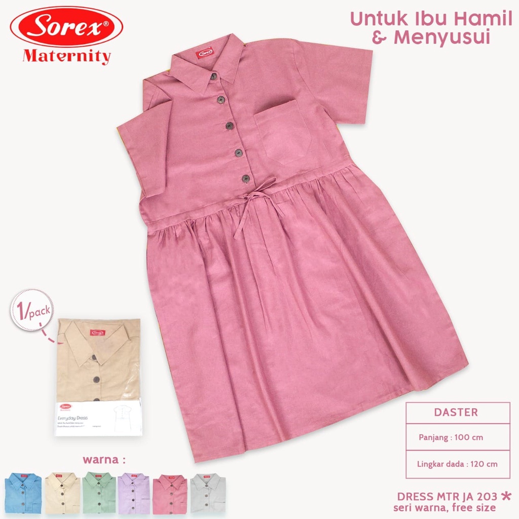 SOREX DRESS MATERNITY / Daster Untuk Ibu Hamil dan Menyusui - Katun - FREESIZE JA 203 / JA 204