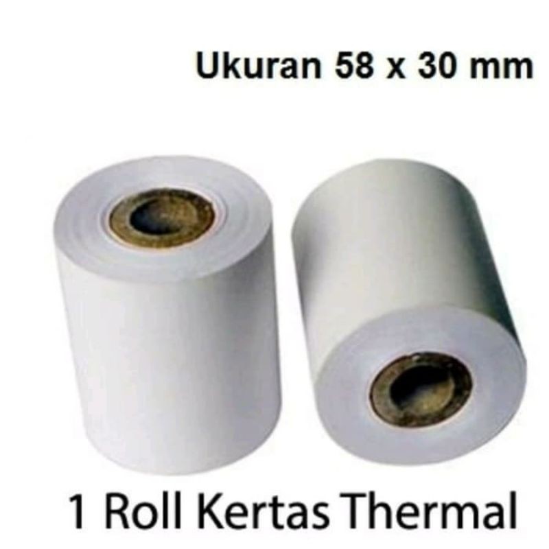 

Ready Stock VSC 58 x 30 Kertas Struk Thermal Paper EDC Mobile Printer Tanpa Core