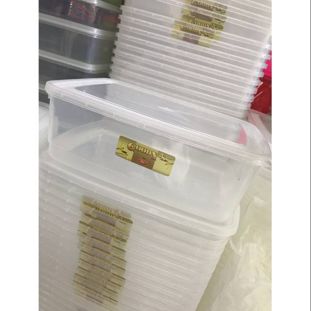 Kotak Makan Plastik Penyimpan Makanan Transparan 3500mL