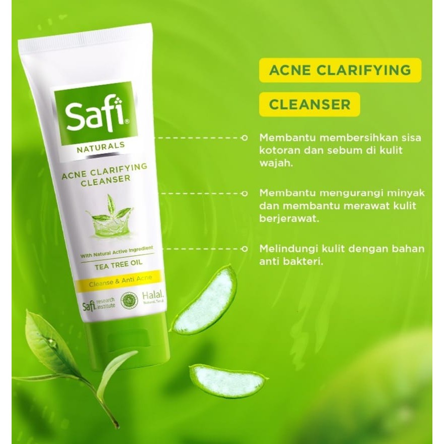 SAFI Naturals Acne Clarifying Cleanser Tea Tree OIl 100g