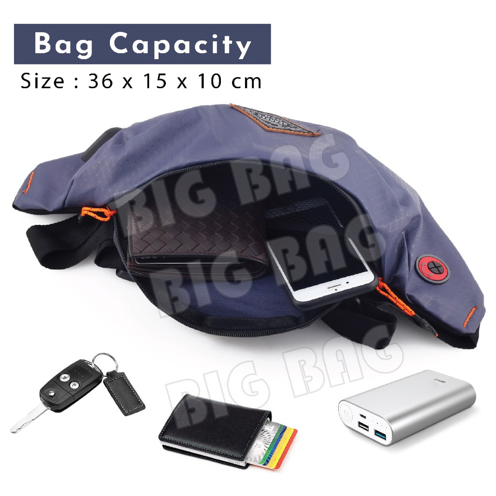 Tas Selempang Pria / Wanita Waist Bag Gear Bag 13110 VERMONT PORT + FREE USB EXTENTIONS CABLE