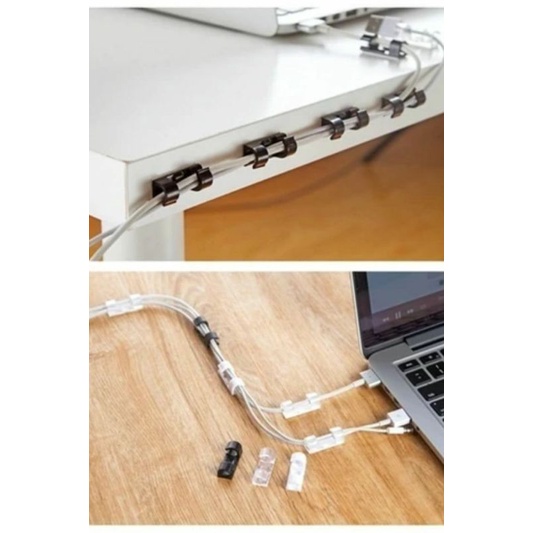 Clip Holder Cable-Klip Tempel Penjepit Kabel HP /Clip Cable Organizer-Claim Cabel