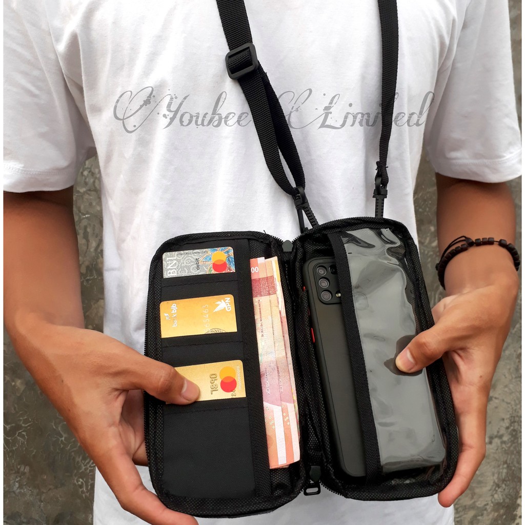 Tas selempang hp mini leher gantung hanging wallet Kartu hp termurah