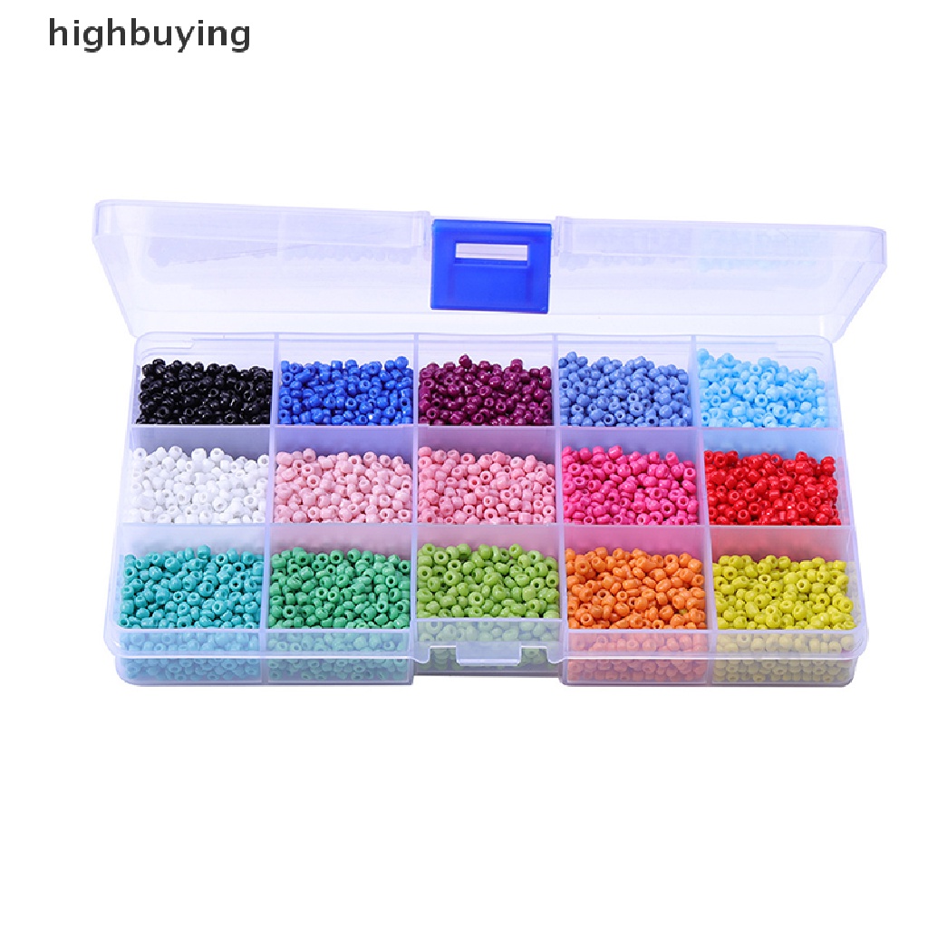 Hbid 7500PCS Manik-Manik Kaca Kecil 3mm Aneka Warna Untuk Membuat Perhiasan Diy